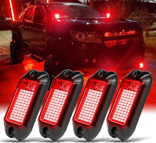 Miniatura 10 de Nicoko 4Pods - Luces LED de roca puras blancas de 72 unidades con chips SMD de 72w, luces súper brillantes para vehículos todoterreno, barco, bajos