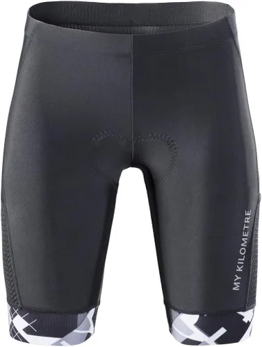 Miniatura 8 de MY KILOMETRE Pantalones cortos de triatlón para hombre con cordón ajustable y bolsillos en las piernas de fácil alcance, gamuza para larga distancia