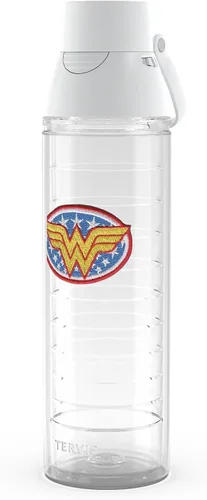 Miniatura 13 de Tervis DC Comics - Vaso aislado de doble pared con emblema de la Mujer Maravilla fabricado en Estados Unidos, mantiene las bebidas frías y azul
