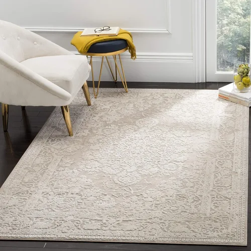 Miniatura 46 de SAFAVIEH Alfombra de área de 9x12 pies - Colección Reflection - Grande - Beige y crema, no desprende pelusa y es fácil de limpiar, ideal para sala