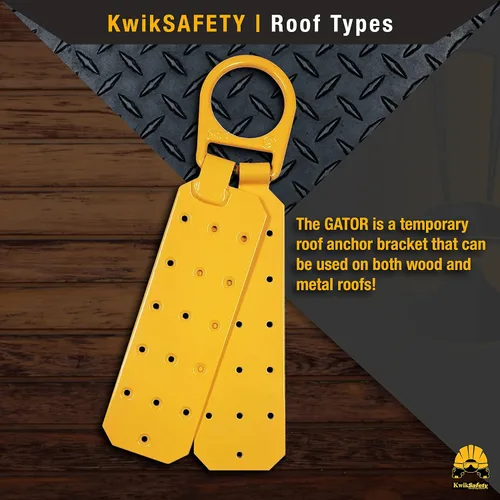 Miniatura 8 de KwikSafety - Charlotte, NC - GATOR [BUNDLE] Anclaje de techo, 50 pies VLA, cordón de seguridad de 6 pies, correa de brazo cruzado, arnés de Ancla