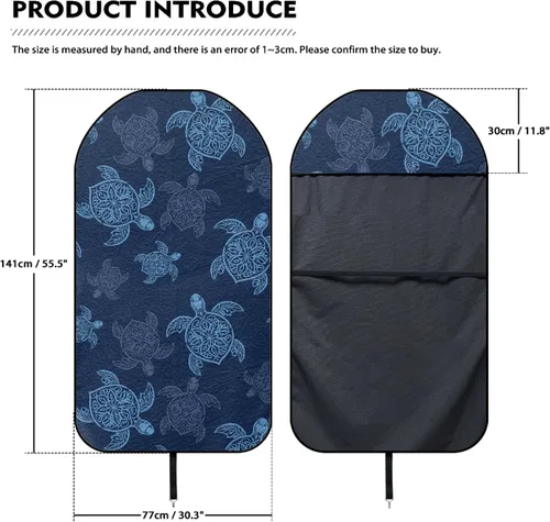 Miniatura 7 de Yewattles Turtle - Protector de toalla impermeable para asiento de automóvil, protector para después de correr, nadar, entrenamiento, Tortuga