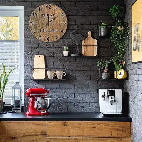 Miniatura 4 de UFunhome Reloj de pared de granja Lake Relax You're at The Lake Silent Non-Ticking Vintage Country reloj de grano de madera a pilas para el hogar