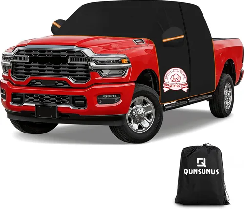 Miniatura 22 de QUNSUNUS Funda impermeable para camioneta Ford F-150 Super Crew Cab de 6.5 pies de cama corta, cubierta exterior para camioneta con cremallera