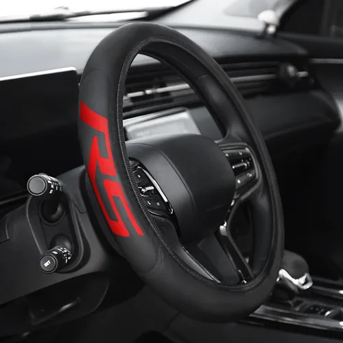 Miniatura 7 de Funda de cuero prémium para volante compatible con Dodge Charger Challenger Durango RAM 1500 coches, ajuste universal de 14 a 15 pulgadas