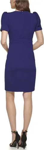 Miniatura 2 de DKNY Vaina con cuello en V y manga abombada