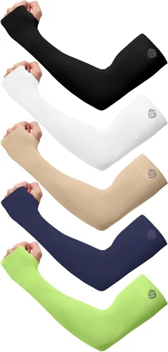 Miniatura 30 de Mangas para brazo, para hombres o mujeres. Para calentar o refrescar. Guantes de Compresión con factor de protección de los rayos ultravioleta UPF