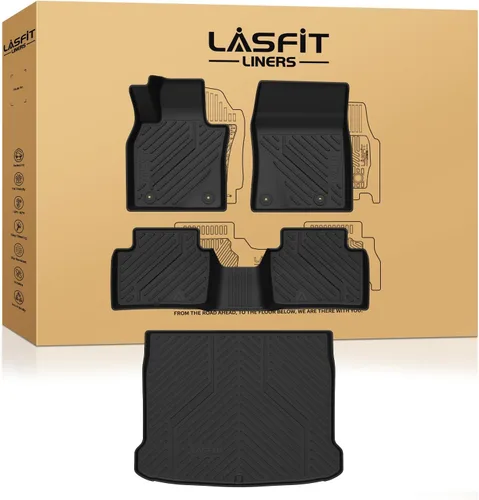 Miniatura 31 de LASFIT Tapete de carga y respaldo para Nissan Armada/Infiniti QX80 2019-2024, TPE para todo tipo de clima, ajuste personalizado, fácil de limpiar
