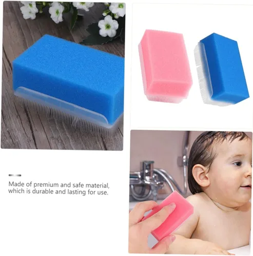 Miniatura 6 de Cepillo de esponja de masaje para entrenamiento sensorial, 2 piezas, para exfoliación corporal suave y estimulación de la piel, portátil y ligero