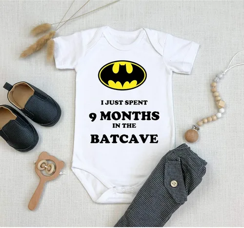Miniatura 3 de TripleBDesigns I Just Spent 9 Meses in the Batcave Best Baby Shower Mameluco de regalo divertido