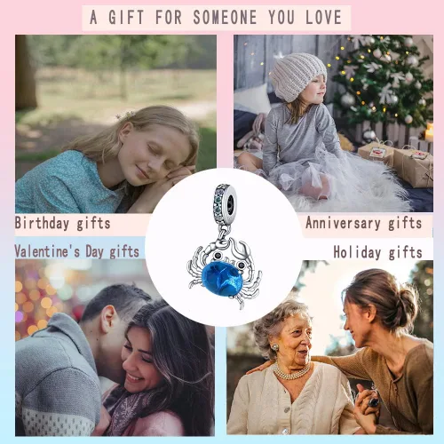 Miniatura 35 de LNQOBU Happy Life - Colgante para pulseras de abalorios, plata de ley 925 para mujer (con un espaciador de cuentas)