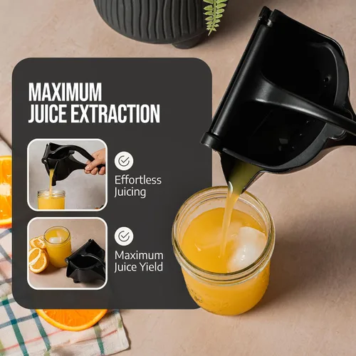 Miniatura 4 de Lemon Sqeeuzer Exprimidor manual de mano – Exprimidor de prensa de cítricos para jugo de naranja fresca, limón, lima, granada – Exprimidor de limón