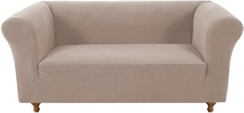 Miniatura 9 de Funda elástica para sofá Chesterfield, funda de jacquard de lujo para sofás de 1 cojín Protector de muebles antideslizante apto para mascotas