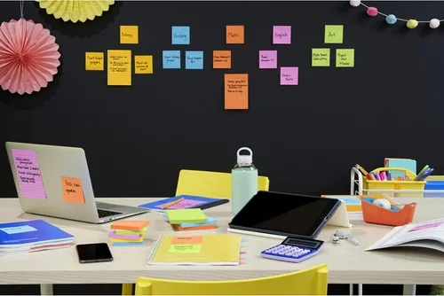 Miniatura 11 de Post-it Notas súper adhesivas, 8 blocs de notas adhesivas, 6 x 4 pulgadas, suministros escolares para estudiantes, ideales para libros de texto
