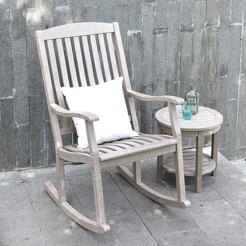 Miniatura 3 de Cambridge Casual Superior Indonesian Teak Arie - Silla mecedora para exteriores, teca desgastada