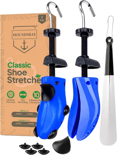 Miniatura 21 de HOUNDSBAY Ensanchadores de zapatos de plástico y madera, ampliador de zapatos ajustable para hombres y mujeres