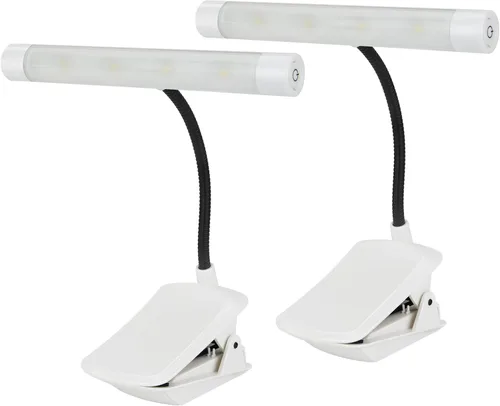 Miniatura 8 de BIGMONAT Luz LED de lectura de libros, luz nocturna de libro ámbar recargable, cuello flexible portátil, USB, brillo ajustable, reduce la fatiga 1