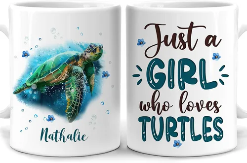 Miniatura 26 de Hyturtle Regalos Personalizados Amante de Ranas - Solo Una Chica Que Ama Las Ranas Taza de Café Personalizada con Nombre en Cerámica de 11oz - Idea