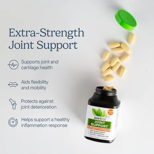 Miniatura 2 de Zenwise Health Suplemento de apoyo articular con glucosamina, condroitina, MSM, curcumina y sulfato, salud articular para mujeres y hombres, apoyo