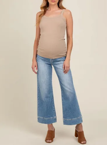 Miniatura 2 de BLENCOT - Pantalones de maternidad para mujer de cintura alta, pierna ancha y elástica de mezclilla, ropa de embarazo