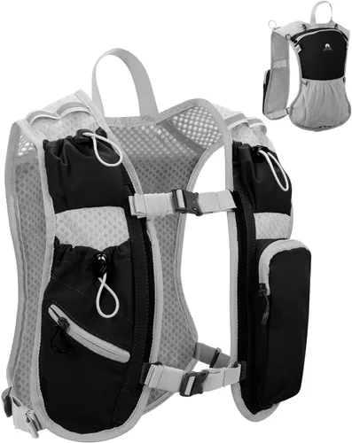 Miniatura 25 de Chaleco de correr para mujeres y hombres, mochila de hidratación para correr, chaleco para corredores, chaleco de hidratación, con soporte frontal