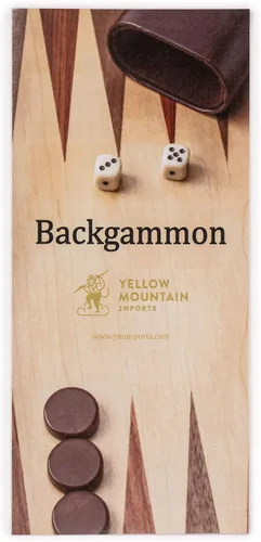 Miniatura 8 de Set de juego de backgammon lacado con incrustaciones de madera en blanco y negro, 13 pulgadas (versión inglés)