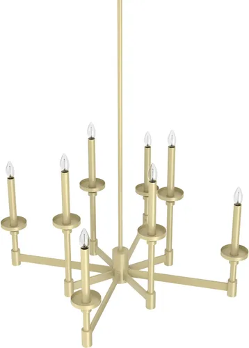 Miniatura 8 de Hunter - Briargrove 8 luces de latón moderno, lámpara de araña grande, regulable, estilo formal, forma de vela, para dormitorios, cocinas, comedor