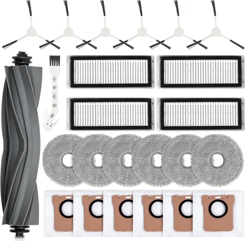 Miniatura 15 de Kit de 18 accesorios para Dreame L10s Ultra Gen 2/L10s Pro Ultra Heat/X30 Ultra/L40s Ultra AE/CE Robot Aspirador, 1 Cepillo TriCut, 4 Cepillos