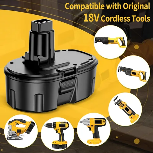 Miniatura 6 de 4 piezas de repuesto Ni-Mh de 6.0 Ah para Dewalt 18 V batería compatible con Dewalt 18 voltios XPR batería DC9096 DC9098 DC9099 DE9039 DC9182 DE9095