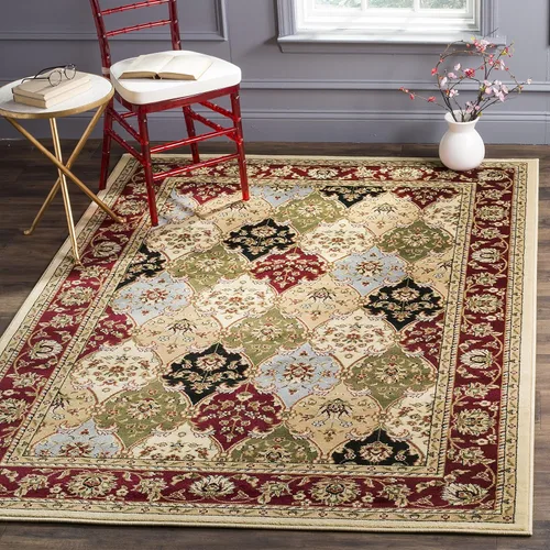 Miniatura 7 de SAFAVIEH Lyndhurst Collection - Alfombra de pasillo, 2 pies 3 pulgadas x 6 pies, multicolor y rojo, diseño oriental tradicional, no desprende pelusa