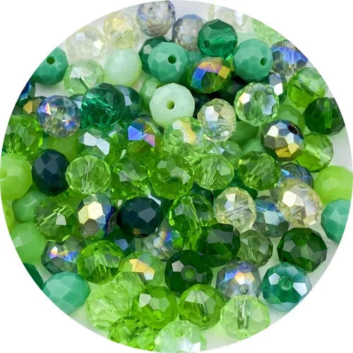 Miniatura 10 de 500 piezas de cuentas de cristal de vidrio facetado de 4 mm con agujero para pulseras, collares, aretes, joyería DIY, manualidades (Serie Negra)