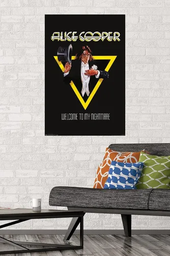 Miniatura 2 de Trends International Alice Cooper - Póster de pared de bienvenida, 14.725 x 22.375 pulgadas, versión enmarcada de madera de granero