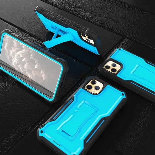 Miniatura 7 de ExoGuard Funda para iPhone 11 Pro Max, funda de goma a prueba de golpes de cuerpo completo, protector de pantalla integrado con soporte para iPhone
