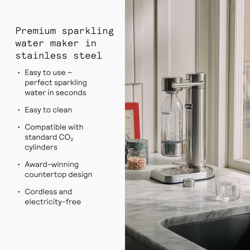 Miniatura 4 de Aarke - Carbonator III Gasificador Premium - Fabricante de agua con gas y agua de seltzer - Fabricante de soda con botella PET (acero inoxidable)