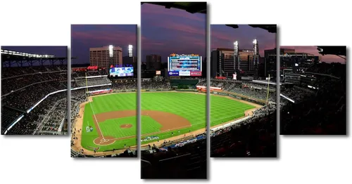 Miniatura 66 de Arte para pared, lienzo para estadio deportivo, arte para pared, diseño de campo de Wrigley en Chicago, pinturas de Chicago, impresiones sobre