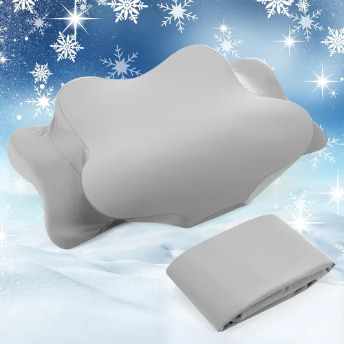 Miniatura 18 de Hahafelt Funda de almohada refrescante para el cuello cervical (solo funda de almohada) Funda de almohada ergonómica con cremallera, funda