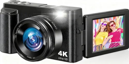 Cámara digital, cámara digital compacta para adolescentes y adultos, para viajes, cámara de vlogging para fotografía