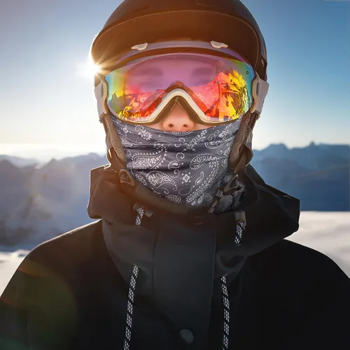 Miniatura 4 de Achiou - Pasamontañas, máscara facial, para hombres o mujeres, máscara de cara completa con capucha, para nieve, motocicleta, correr, clima frío
