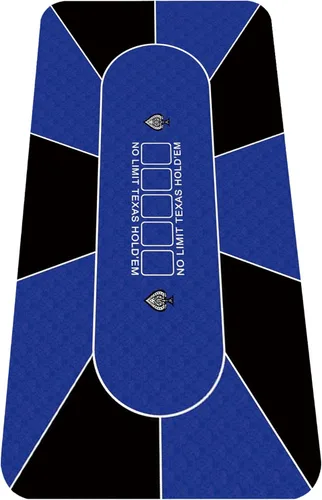 Miniatura 11 de nuveti Tapete de póquer Texas Hold'em de 70 x 35 pulgadas, portátil, de goma, impermeable, con reducción de ruido, para cualquier juego de mesa 70 X