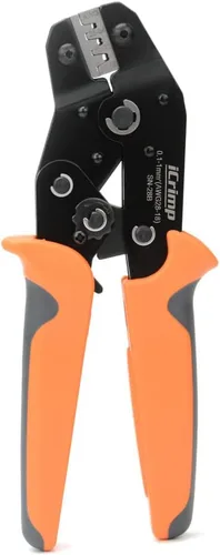 Miniatura 9 de iCrimp - Engarzadora de trinquete cuadrada para manguitos y virolas AWG 24-6 Crimpadora de trinquete cuadrada para casquillos de alambre