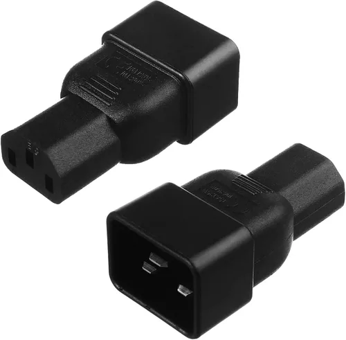 Miniatura 5 de Fielect C14 macho a hembra US NEMA 5-15R adaptador de enchufe convertidor C14 a NEMA 5-15R enchufe adaptador de corriente, 1 unids