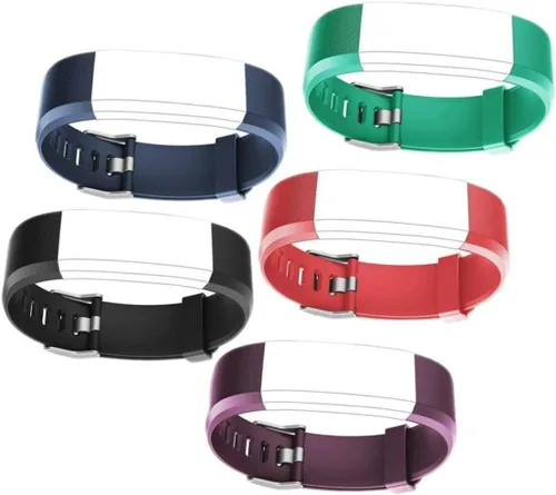 Miniatura 9 de Correas de repuesto para reloj, juego de 5 correas ajustables Id115plus HR para reloj inteligente de fitness (negro, rojo, azul, verde, morado)