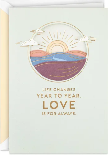 Hallmark Tarjeta de aniversario exclusiva para marido, esposa, novio, novia (Love of My Life)