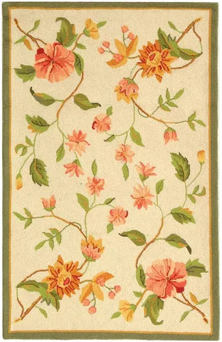Miniatura 30 de SAFAVIEH Chelsea Collection - Alfombra decorativa de 1 pies 8 pulgadas x 2 pies 6 pulgadas, color negro, lana de campo francesa enganchada a mano