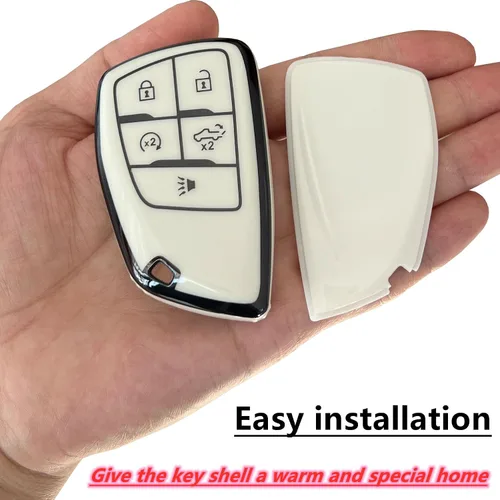 Miniatura 4 de Carcasa protectora para llave inteligente para Chevy con llavero compatible con Chevy Silverado 1500 GMC Sierra 1500 Silverado Sierra 2500HD 3500HD