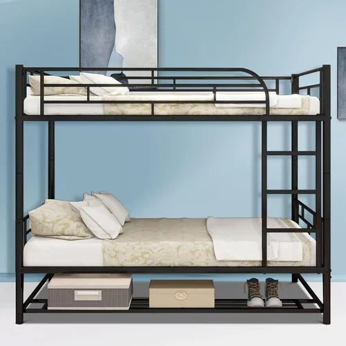Miniatura 11 de DNYN Litera tamaño matrimonial XL sobre Queen con nido para dormitorio de niños, fácil de montar y diseño que ahorra espacio, no necesita somier