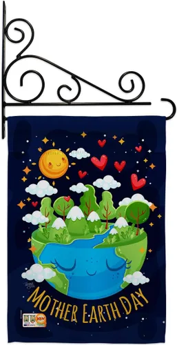 Miniatura 17 de Breeze Decor - Bandera inspiradora de la madre tierra para jardín, colección de expresión, planeta, paz, medio ambiente, concienciación, pequeño