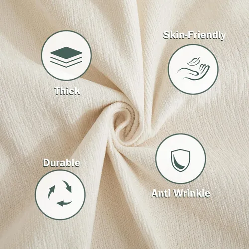 Miniatura 3 de MEETSKY Funda para sofá modular, lavable, 2 fundas de felpilla para sofá de 2 cojines en forma de L, protector de muebles multiusos para mascotas