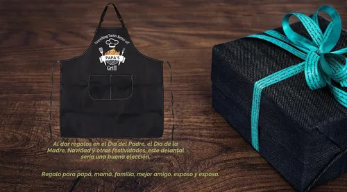 Miniatura 5 de VAMSII Delantal de parrilla de Papa Everything Tastes Better Off Papa's Grill Delantal divertido regalo para amantes de la parrilla, delantal de chef
