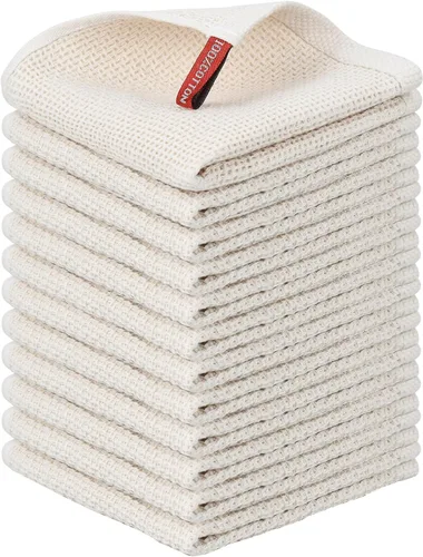 Miniatura 22 de Nialnant - Toalla de cocina 100% algodón, tejido gofre, suave, absorbente y de secado rápido, toallas para secar platos, trapos de limpieza - Multi